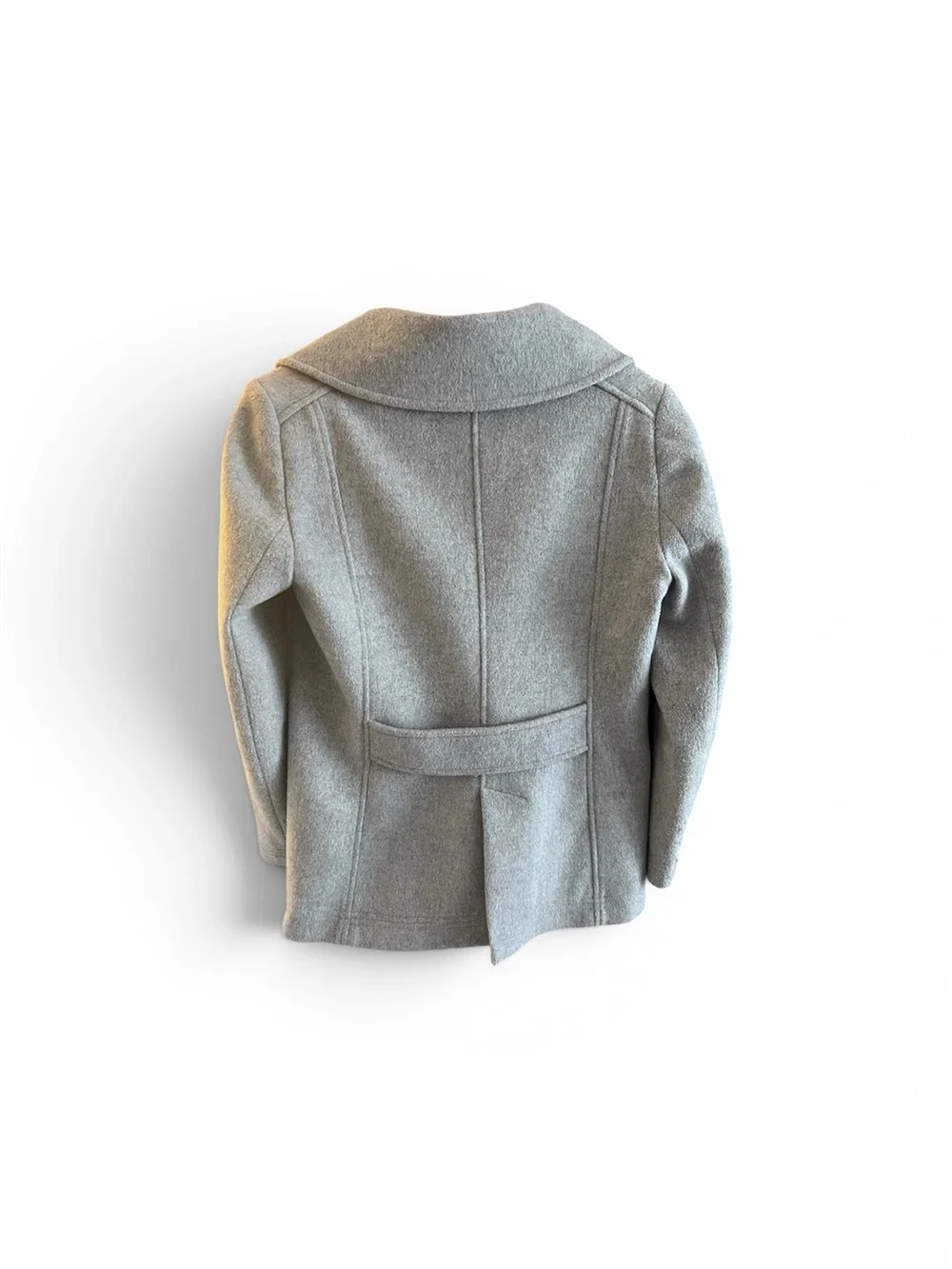 Women’s Grey Double-Breasted J. Crew Factory Wool Peacoat - Picture 3 of 4
